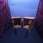 White Clad Wooden Ice Box Brown Freestanding Single Door Collectible