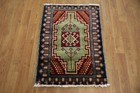 Geometric Green Tribal Foyer Rug 2x3 Ft Hand-knotted Oriental Wool Accent Carpet
