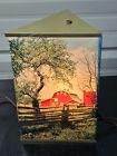Vintage Mid Century Barn   Farm Scene Wall Light