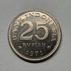 1971 Indonesia 25 Rupiah - Beautiful Coin -  b-053-b