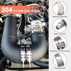 4 Pack 0 75  T-bolt Hose Clamps  304 Stainless Stee 28mm-34mm For 0 75  Hose Id