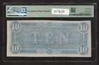 1864  10 T-68 Confederate States Of America Note - Pmg 63 Epq