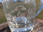 Antique Vintage 1919  a   W Root Beer  Raised Letters Mug Heavy Glass 4 5  Tall