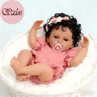 18 Inch Reborn Baby Doll Black Girl - Realistic African American Newborn Girl Do