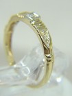 Beautiful Antique 14 K Yellow Gold Diamond Child   s Or Toe Sz 2 25 Ring