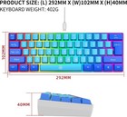 60  Wired Gaming Keyboard  Rgb Ultra-compact Mini Keyboard  Waterproof Mechanica