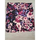 Wet Seal Floral Mini Skirt Pink Purple Black Cotton Blend Size Medium
