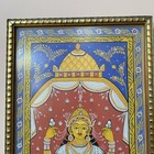 Vintage Pattachitra Painting Of Hindu Lord Vishnu Being Carried By Garuda 19x10