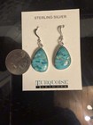Turquoise Network 925 Sterling Silver Teardrop Turquoise Dangle Hook Earrings