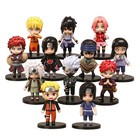 12pcs set Anime Naruto Shippuden Hinata Sasuke Itachi Kakashi Gaara Anime Figure