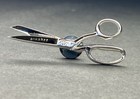 Rare Gingher Mini Sewing Scissors Sterling Silver Brooch Pin Germany Designer