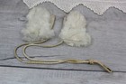 Child s Fur Mittens Victorian Era Attached Rope Display Item Antique Decor