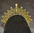 Gold Black Princess Tiara Crown Costume Accessory Adult Unisex One Size Party