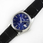 Vintage Rolex Oysterdate Precision Blue Dial 34mm Men Steel Watch Ref 6694