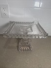 Vintage Crystal Square Wedding Cake Pedestal