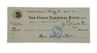 1923 Bank Check  The First National Bank  Missoula  Mt Missoula Building   Loan