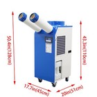 110v Industrial Spot Cooler Movable 2-tube Air Conditioner Cooling Equipment