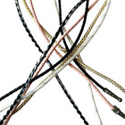 Bolo Tie Strings   Various Colors With Decorative Tips - Lot Of 5