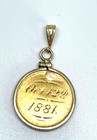 Rare- 2 50 Gold Love Token 1881  Bezel Pendant  From Charlote  N c   exceptional
