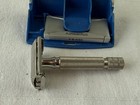 Vintage Gillette Safety Razor Made In England Nice   Clean In Case   Blades