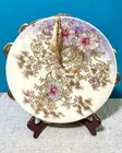 Htf Old Hall   British  Ceramic Tambourine Transferware Euc 18  - 190  Floral