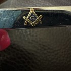 Vintage Silver Masonic freemasons Tie Clip Bar Collectible