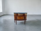 Vintage French Ormolu Louis Xvi Wood Commode Chest Of Drawers Marble Top