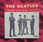Rare    Beatles Ex   Sleeve   Nm- Vinyl 1964  she Loves You  Plays Clean 