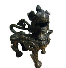 Vintage Hand Crafted Bronze Tibetan-chinese Foo Dog Incense Burner