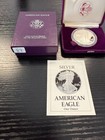 1989-s American Eagle Dollar 1oz 999 Fine Silver Proof Coin In Ogp Box   Coa