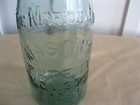 Vintage The Marion Jar Mason s Patent Nov 30th 1858  Aqua Green Quart 1890 s