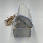 Vintage 1987 Enesco Ceramic Chest Lamp With Teddy Bear And Train Baby Nursery