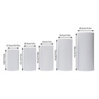 Cylinder Stands For Party-set Of 5 White Cylinder Pedestal Stand Decoration 