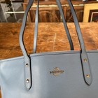 Coach F58846 Crossgrain Leather City Zip Tote Blue Perfect Inside  Out Gorgeous 