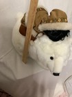 Plush Polar Bear With Dressed Figure On Back