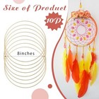 Gold Macrame Dream Catcher Rings  Bettoor Metal Hoops Diy Floral Macrame Hoop 
