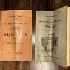 1899 Singer Sewing Machine No  27 Attachment Puzzle Box   Instr Booklets