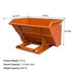 1 5 Cy Self Dumping Trash Hopper Dumpster For Forklift skid Steer   6000lb Load