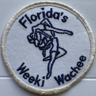 Florida   s Weeki Wachee Springs State Park Mermaid Souvenir Round Patch Badge