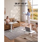 Uimoso Adjustable Overbed Table With Wheels  31 5  X 15 7  Mobile Desk