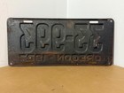 Original 1927 Oregon Ore License Plate