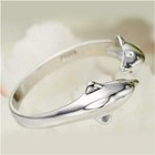 925 Sterling Silver Double Dolphin Design Toe Ring Adjustable Boho Jewelry