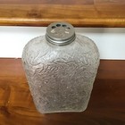 Vintage Anchor Hocking Embossed Glass Water Bottle 5-7