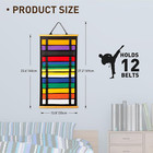 12belts Karate Belt Display Rack With Bamboo Frame  Felt Taekwondo Belt Display 