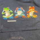 Oklahoma Aquarium Tshirt Sz L Mens Black Grunge Skater Three Tree Frogs Graphic