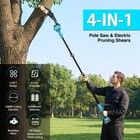 Taskstar 4-in-1 Cordless Pole Saw Brushless  Pruning Shears 6 Inch Mini Chainsaw