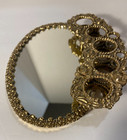 Vtg Matson Gold Tone Ormolu Mirrored Vanity Tray For Lipstick  Perfume   Jewelry