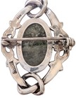 Solvar Sterling Silver Connemara Marble  Celtic Knot Claddah Pin  1 5 In 