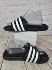 Adidas Adissage Mens Black White Massage Slide Sandals 078260 Size 9