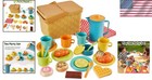 Stylish Tea Party Set With Picnic Basket And Blanket - Ideal For Kids  Parties